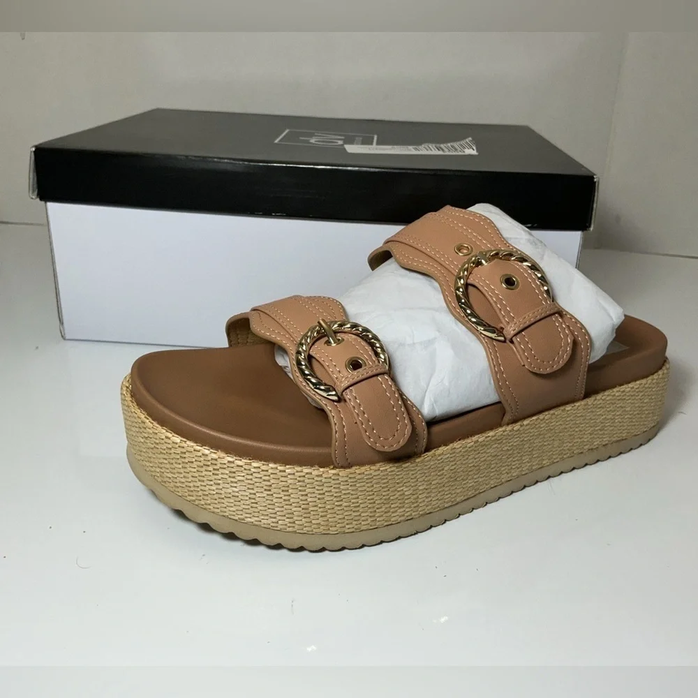 DV Dolce Vita Serpent Double Band Footbed Platform Sandals